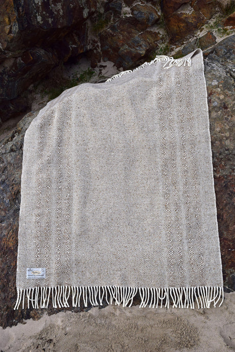 Undulating Twill Handwoven Throw Blanket