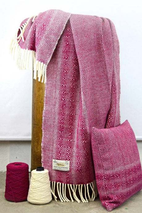 Undulating Twill Handwoven Throw Blanket