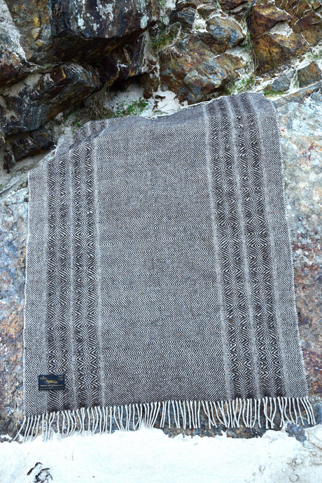 Undulating Twill Handwoven Throw Blanket