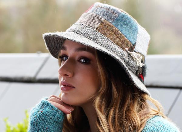 Irish Walking Hat - Patchwork Tweed