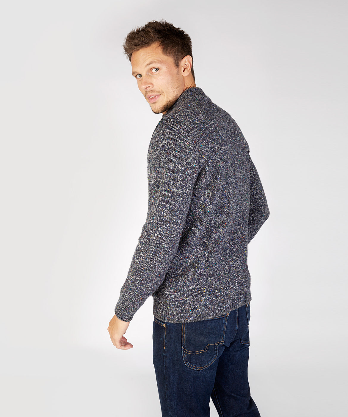 Men's Crewneck Full Zip Cardigan