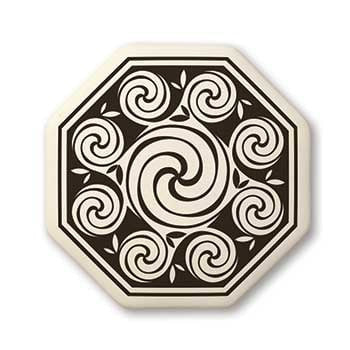 Celtic Spirals Porcelain Pendant
