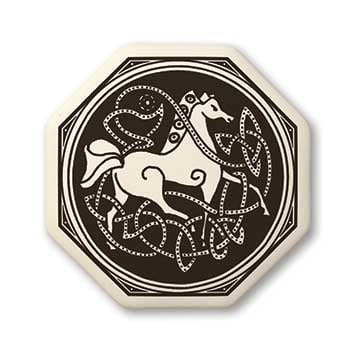 Horse Porcelain Pendant
