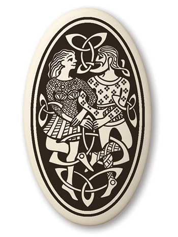 Divine Couples Porcelain Pendant