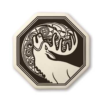 Stag Porcelain Pendant