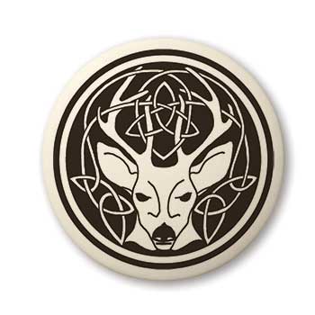 Stag Porcelain Pendant