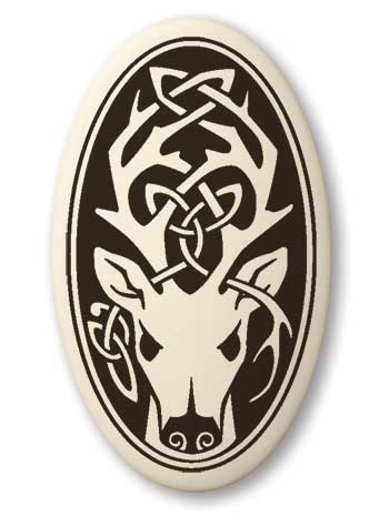 Stag Porcelain Pendant