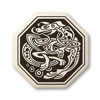 Celtic Dog Porcelain Pendant