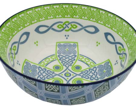 Celtic Cross Ceramic Bowl