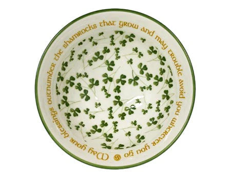 Shamrock Blessing Ceramic Bowl