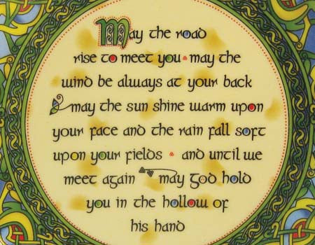 Old Irish Blessing Bone China 4" Plate