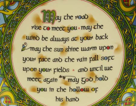 Old Irish Blessing Bone China 8" Plate