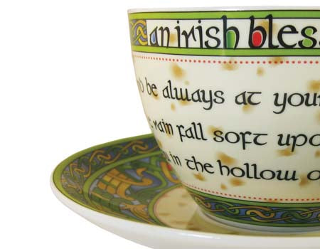 Irish Blessing Bone China Cup & Saucer