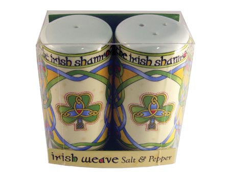 Irish Shamrock Salt & Pepper Set
