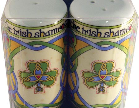 Irish Shamrock Salt & Pepper Set