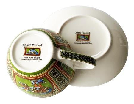 Celtic Peacock Cup & Saucer