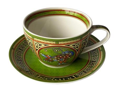 Celtic Peacock Cup & Saucer