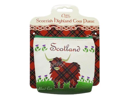 Highland Cow Zip Coin Purse