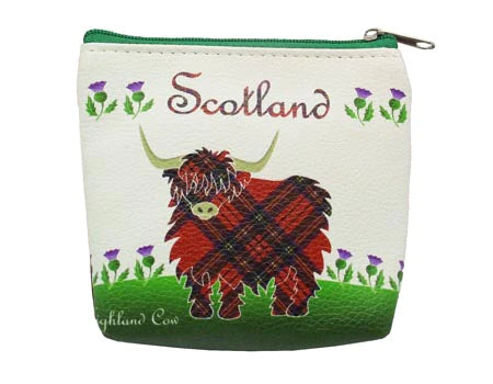 Highland Cow Zip Coin Purse