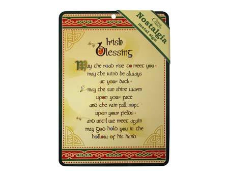 Irish Blessing Nostalgia Metal Sign