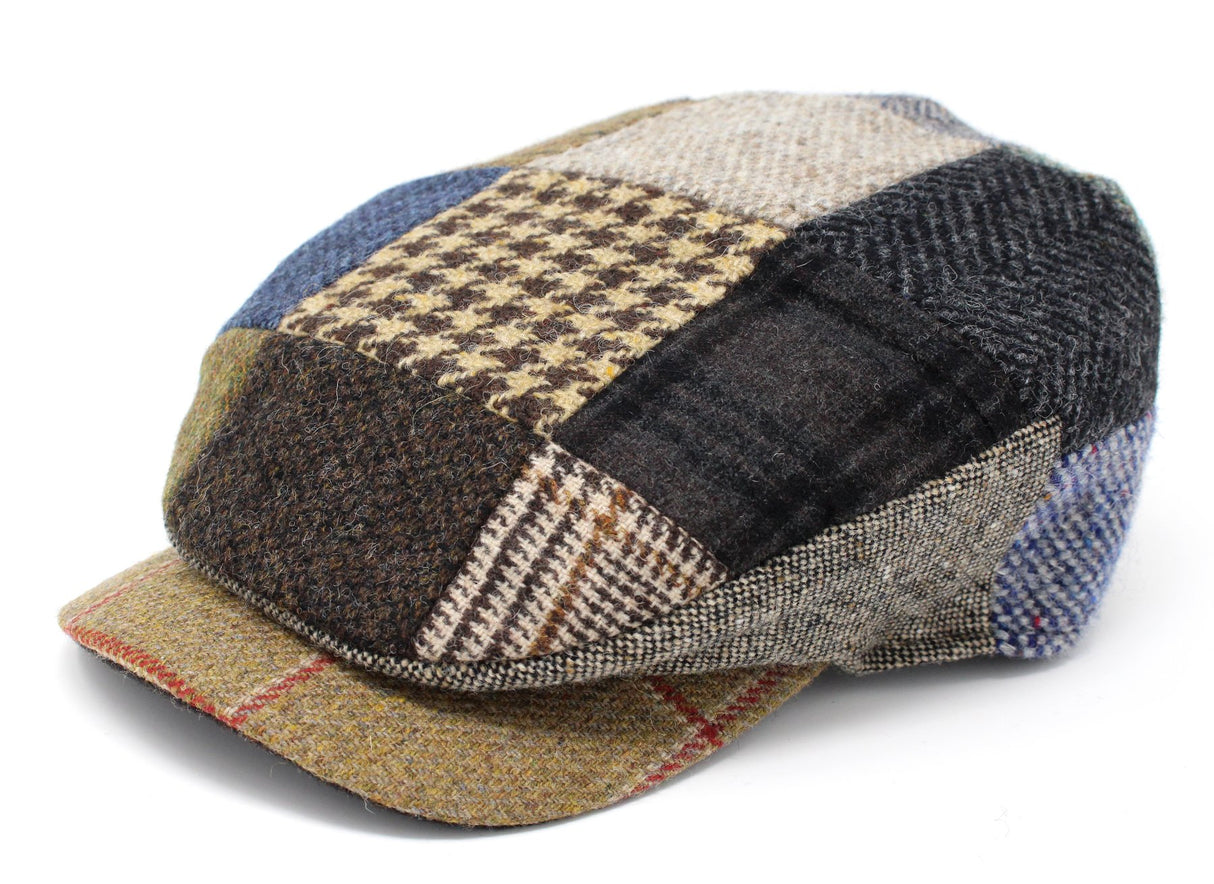 Irish Driving Cap - Patchwork Tweed
