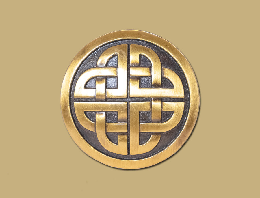 Eternal Knot Brass Finish Celtic Belt Buckle