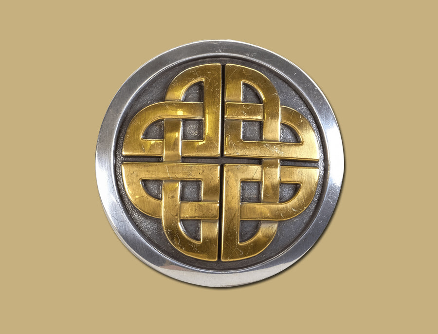 Eternal Knot Two Tone Celtic Belt Buckle