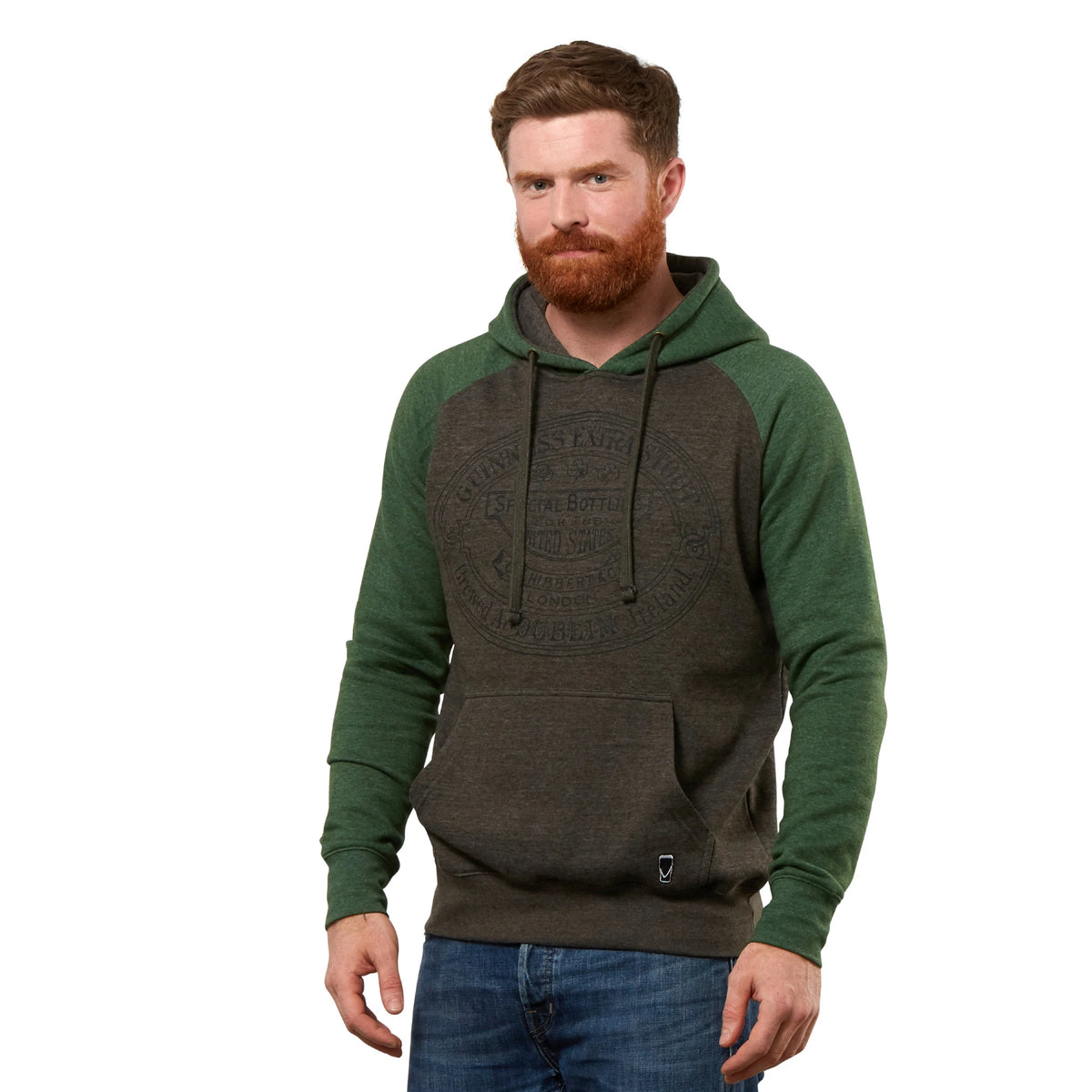 Guinness Pullover Hoodie Logo & Ierland Print