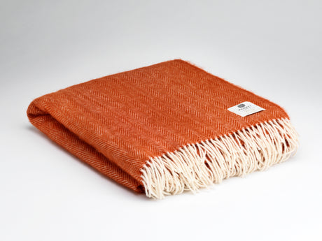 Irish Merino Wool Herringbone Throws