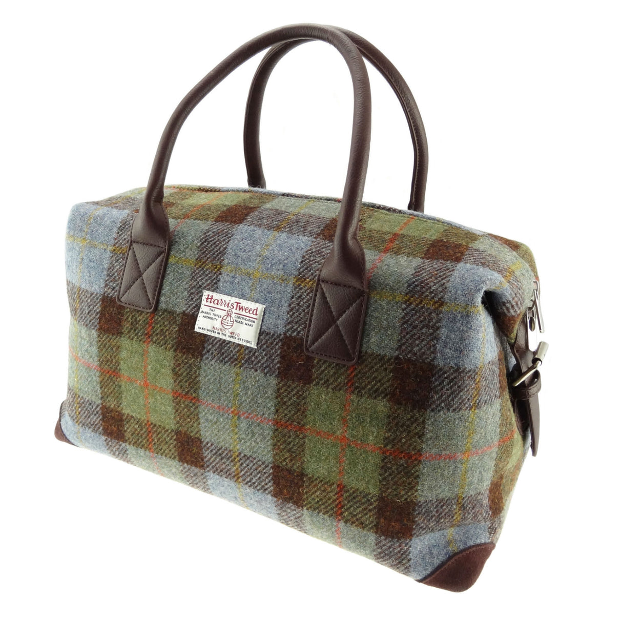 MacLeod Tartan Scottish Harris Tweed Overnight Bag  Glen Appin