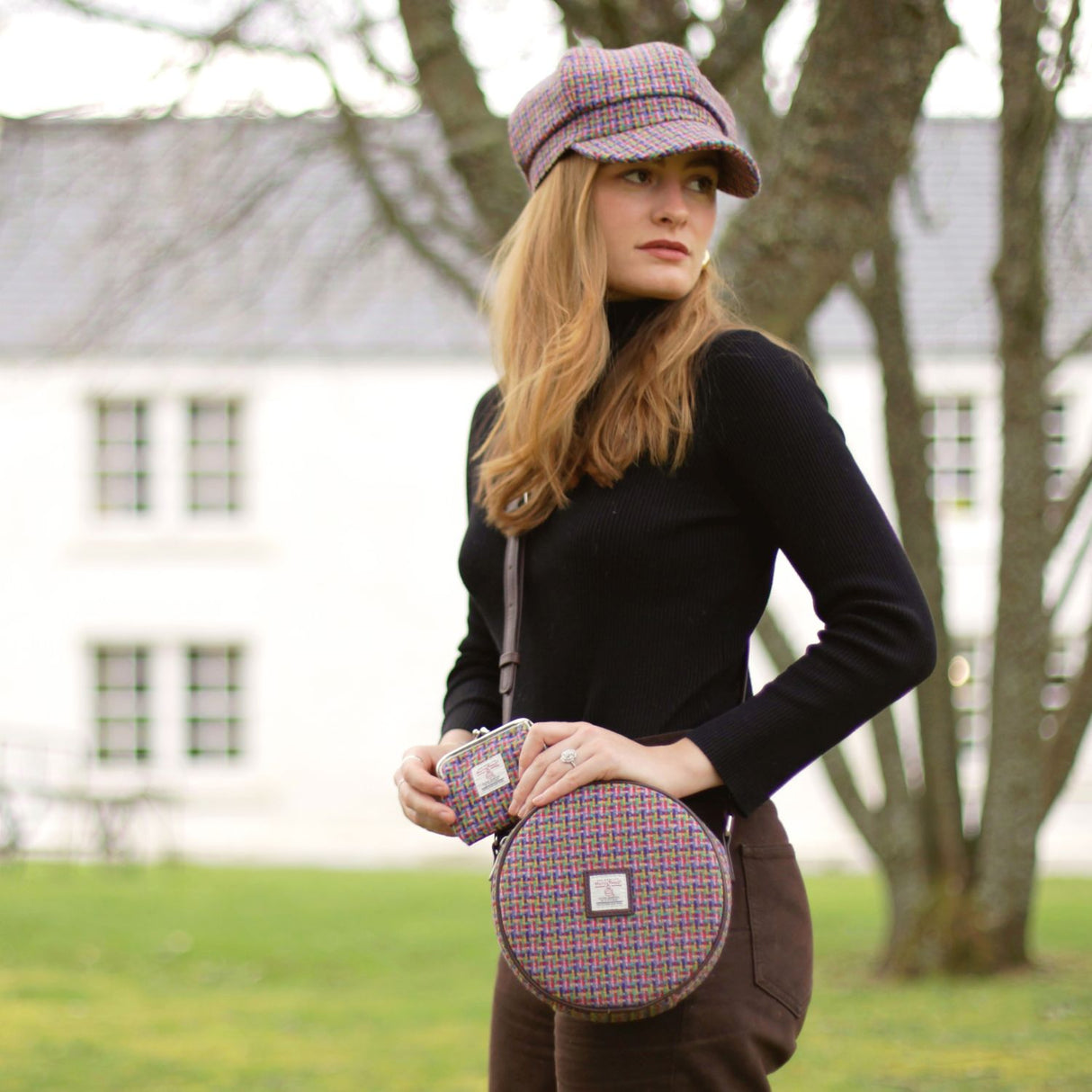 Harris Tweed Round Bag