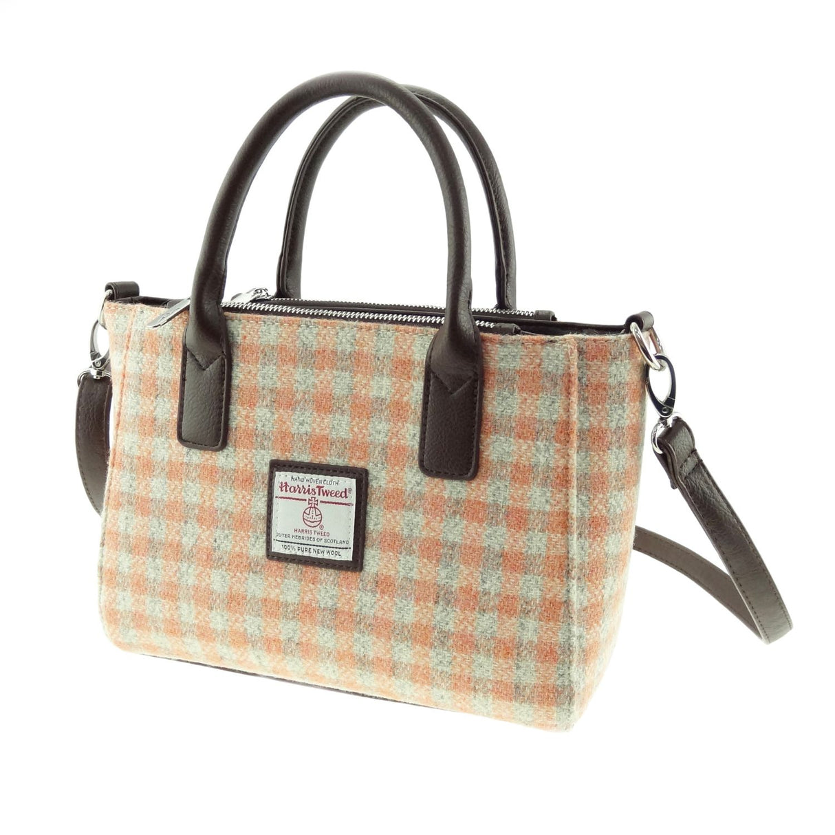 Harris Tweed Small Tote Bag with Shoulder Strap by Glen Appin - Brora LB1228