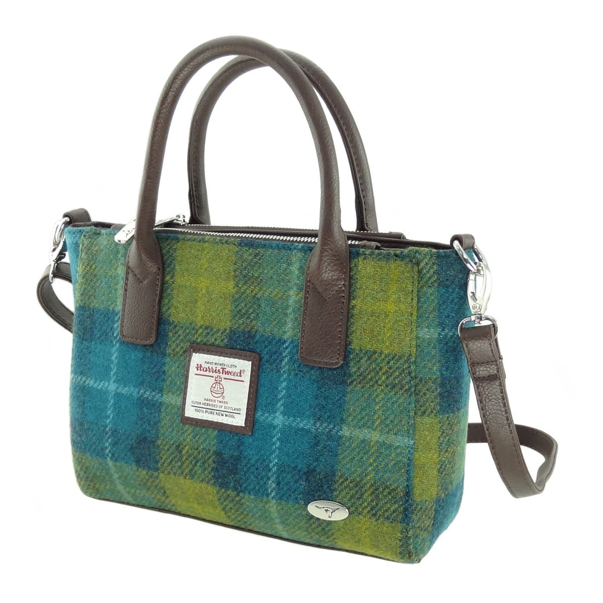 Harris Tweed Small Tote Bag with Shoulder Strap