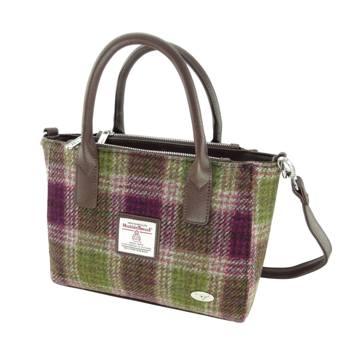 Harris Tweed Small Tote Bag with Shoulder Strap
