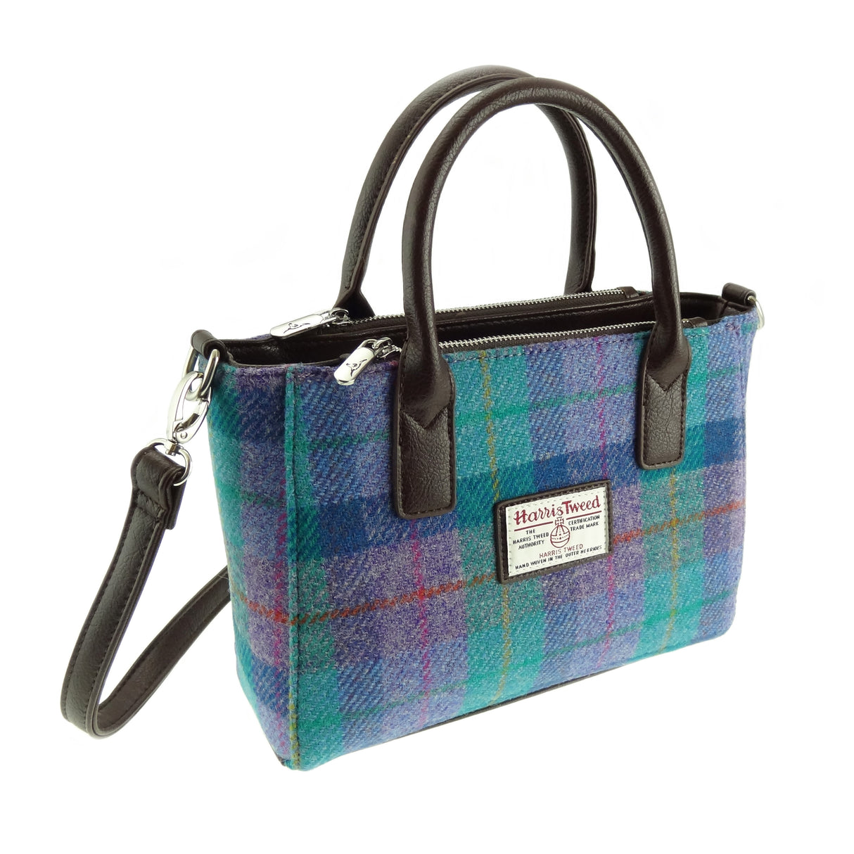 Harris Tweed Small Tote Bag with Shoulder Strap by Glen Appin - Brora LB1228