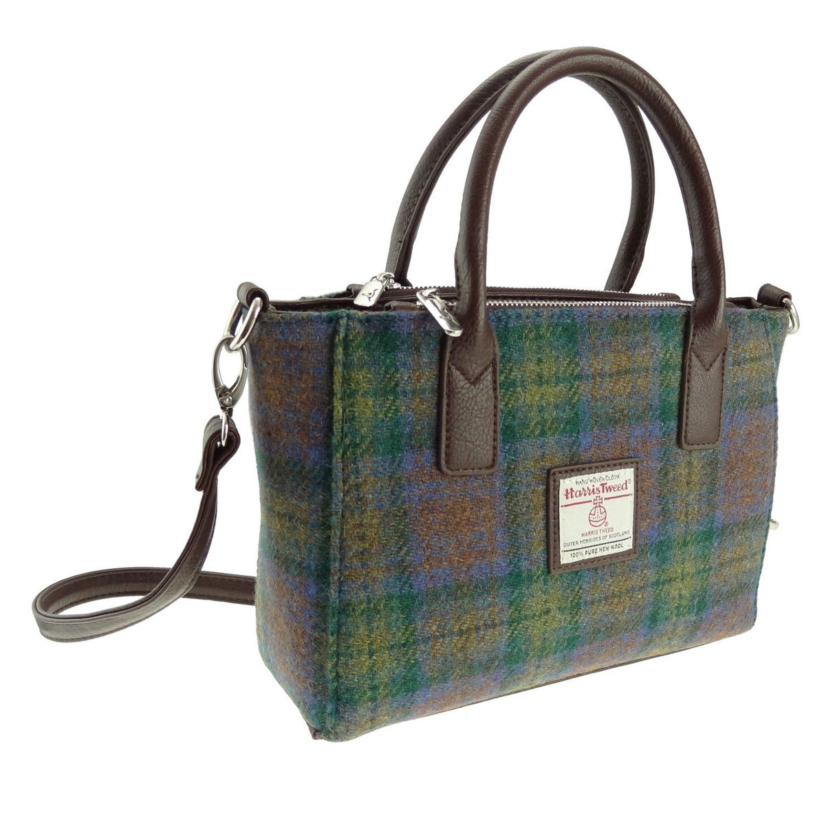 Harris Tweed Small Tote Bag with Shoulder Strap by Glen Appin - Brora LB1228