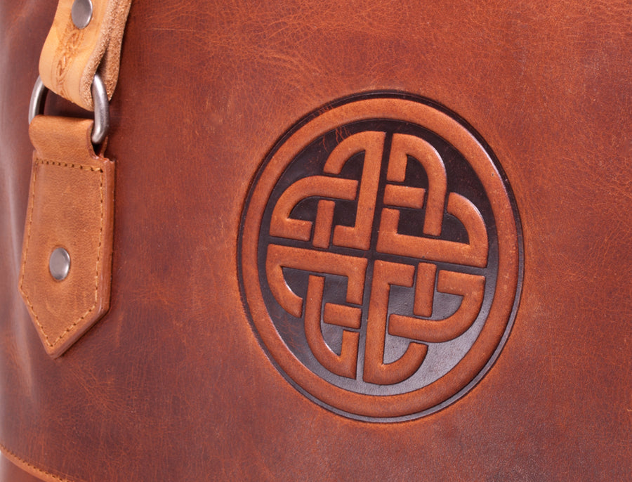 Ladies Leather Tote Bag -Tan