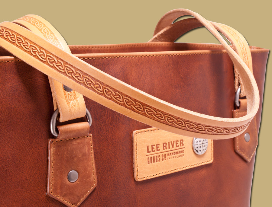 Ladies Leather Tote Bag -Tan
