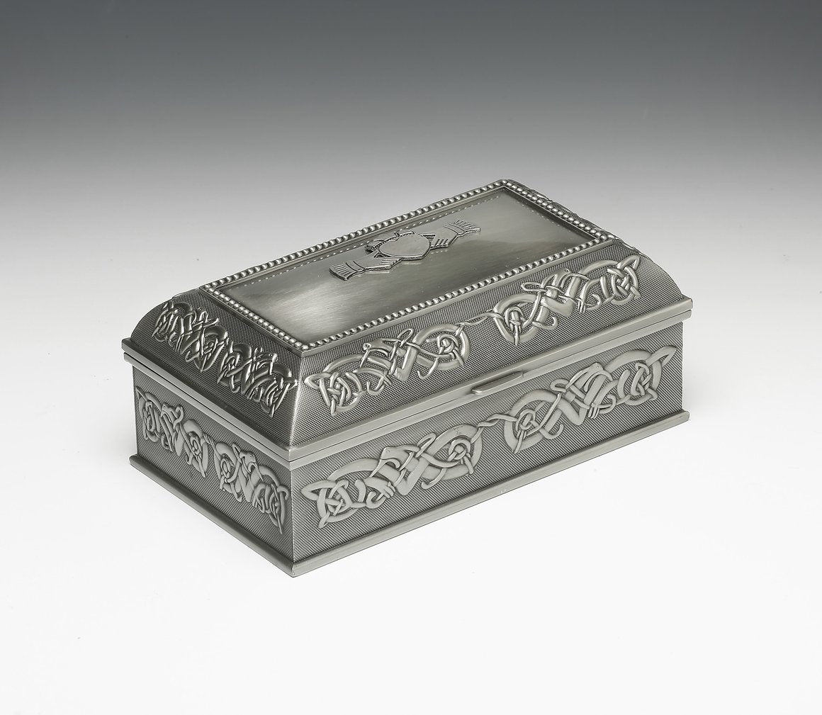 Pewter Claddagh Jewelry Box