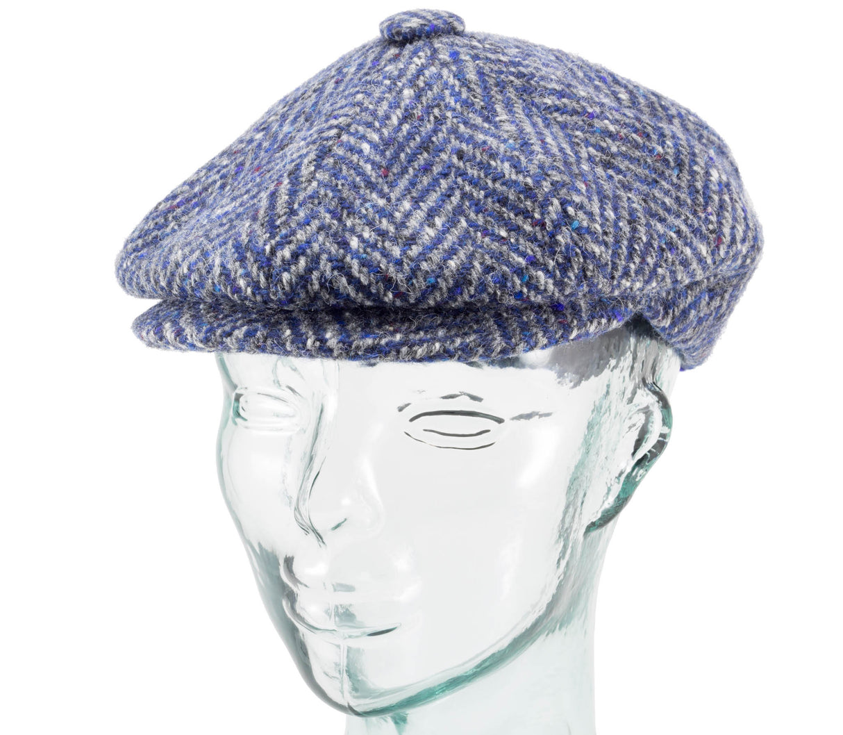 Herringbone Tweed - Fitted Newsboy Cap by Jonathan Richard