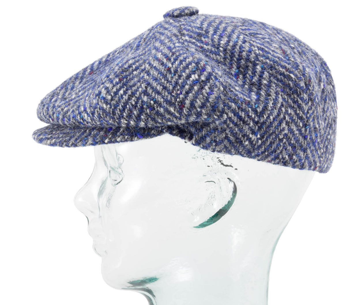 Herringbone Tweed - Fitted Newsboy Cap by Jonathan Richard