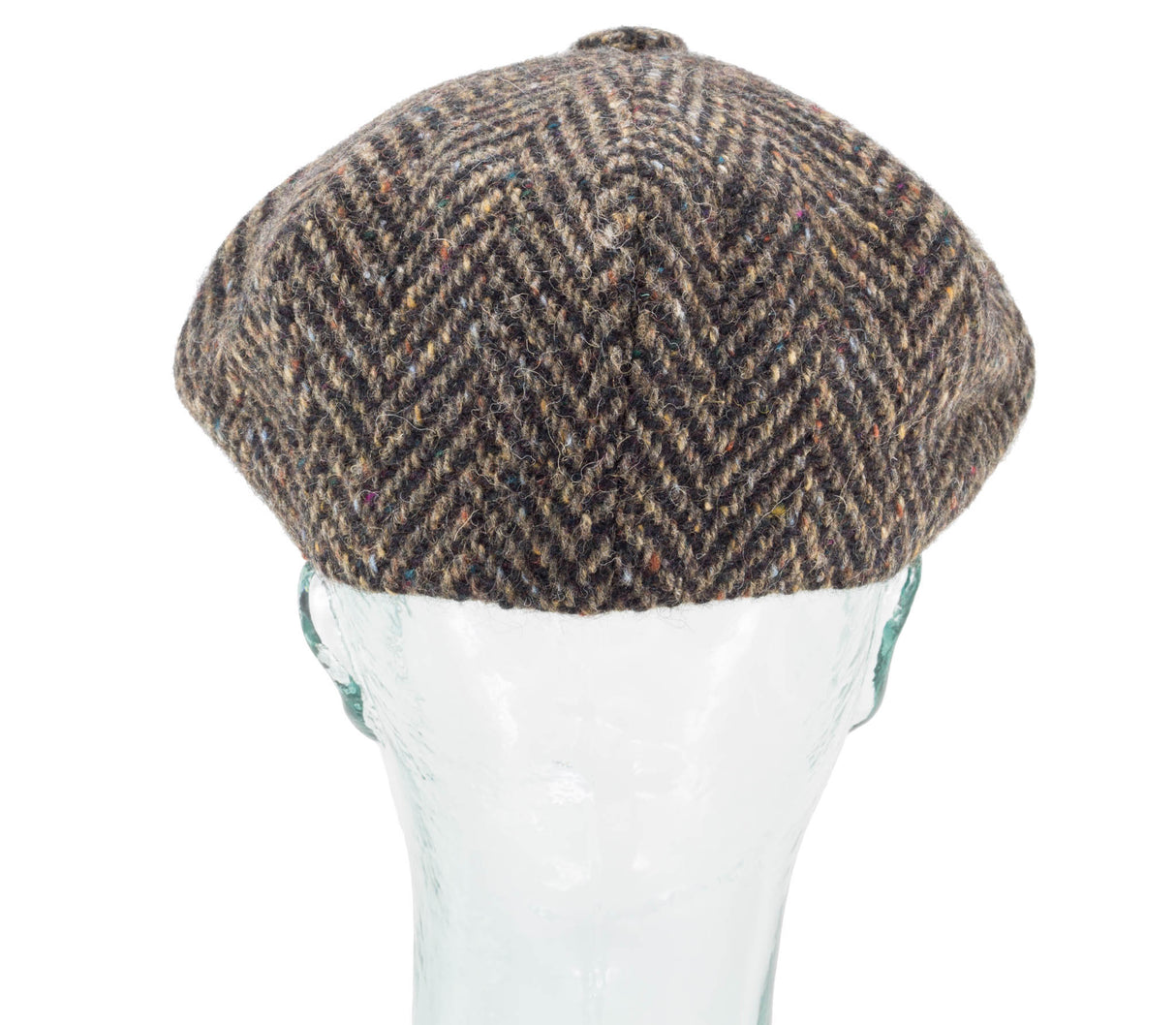 Herringbone Tweed - Fitted Newsboy Cap by Jonathan Richard