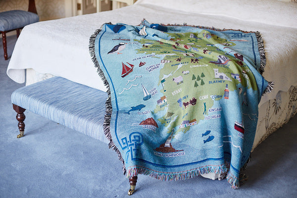 Map of Ireland Throw Blanket