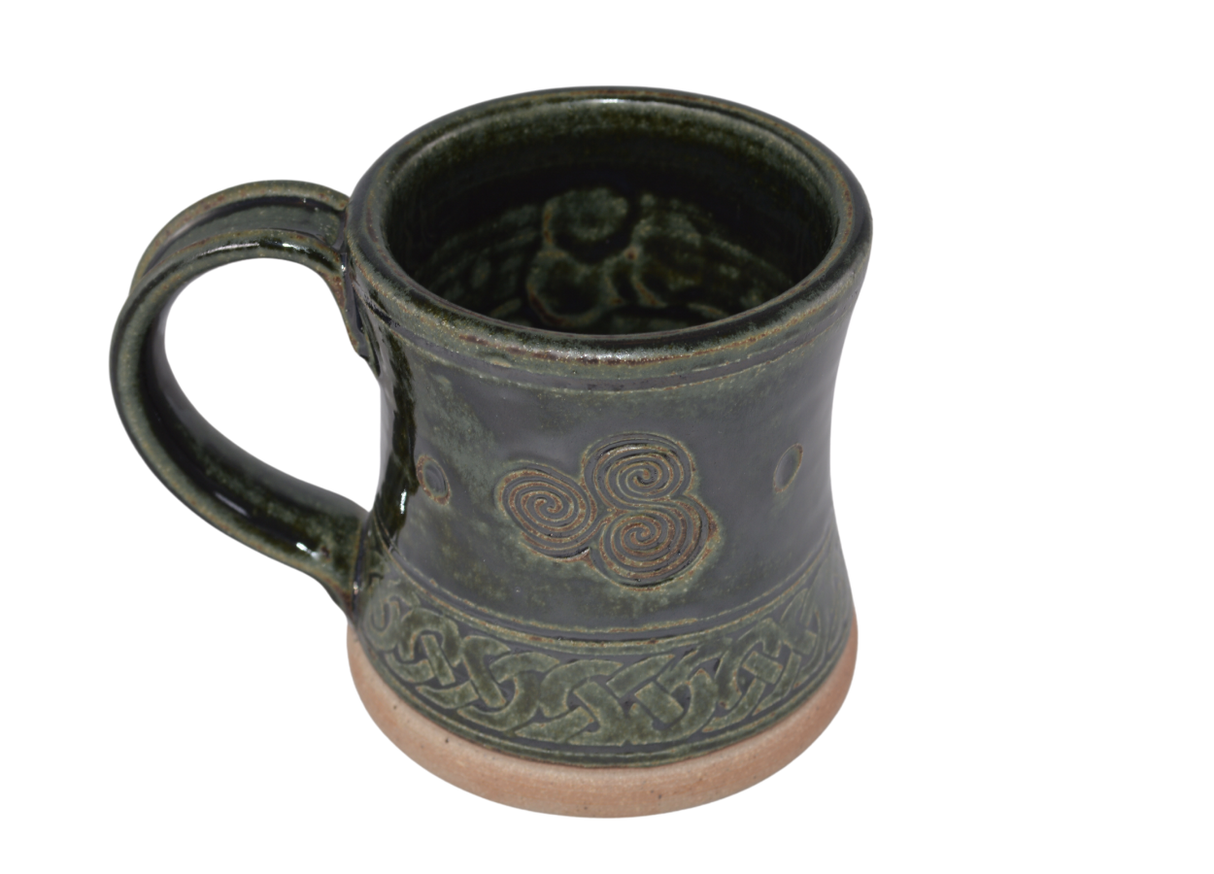 Hand Made Irish Pottery Celtic Knotwork Mugs