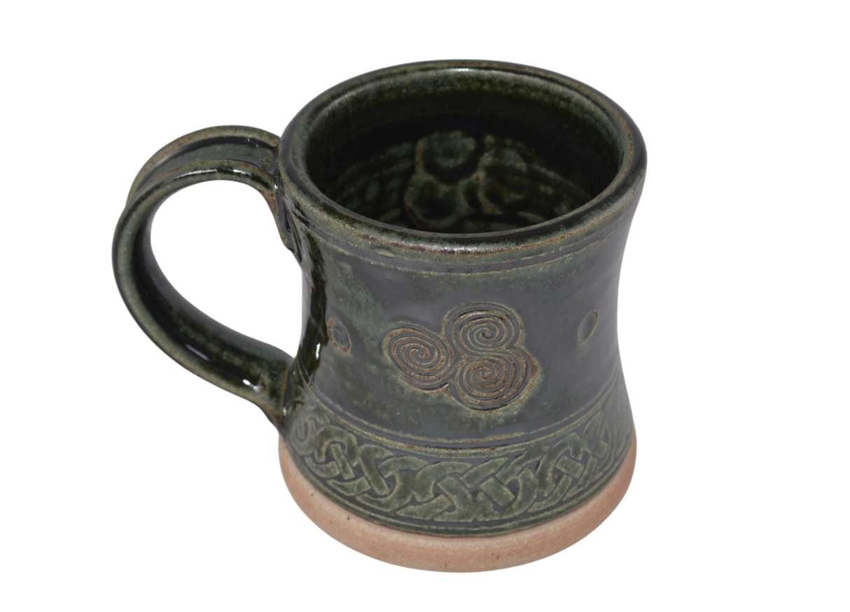 Hand Made Irish Pottery Celtic Knotwork Mugs