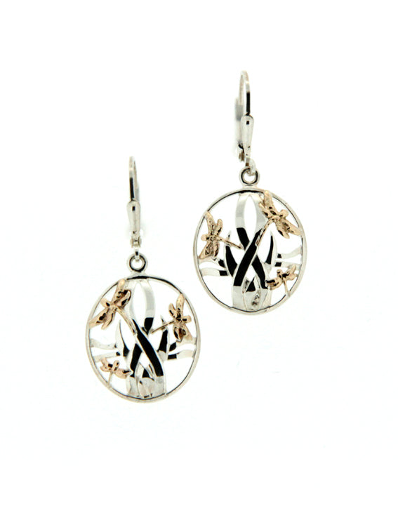 Women's Dragonfly in Reeds Earrings