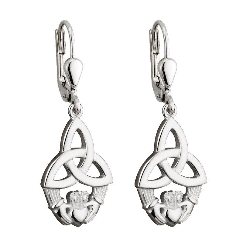 Trinity Claddagh Drop Earrings S/S - S33148