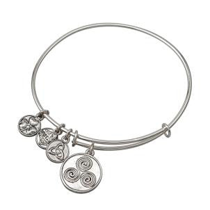Triple Spiral Charm Bangle