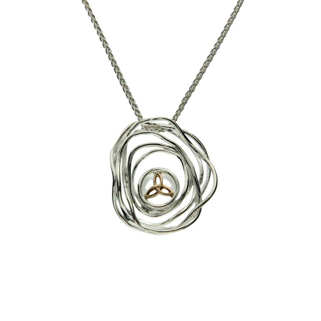 Women's Sterling Silver and 10K Gold  Celtic Cradle of Life Pendant