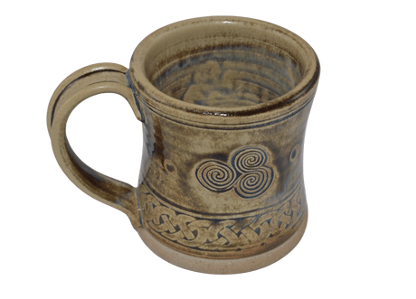 Hand Made Irish Pottery Celtic Knotwork Mugs